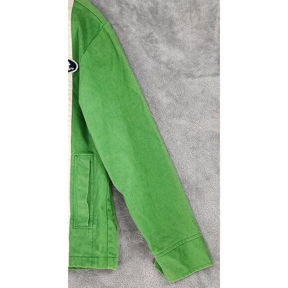 Detroit Motor Company Jacket Mens Small Green Denim Full Zip Long Sleeve - Picture 9 of 13